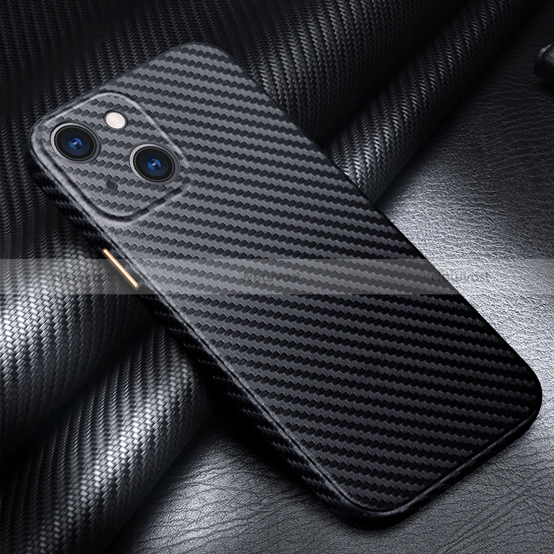 Luxury Carbon Fiber Twill Soft Case C01 for Apple iPhone 15 Black