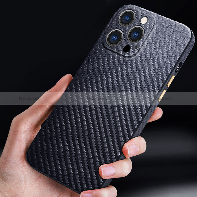 Luxury Carbon Fiber Twill Soft Case Cover for Apple iPhone 14 Pro