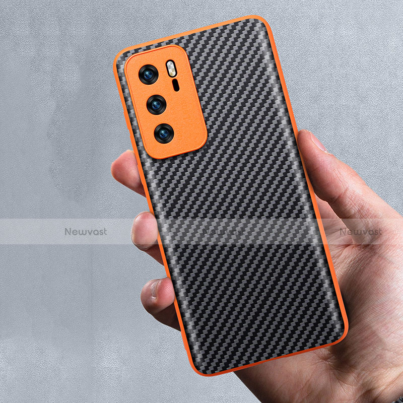 Luxury Carbon Fiber Twill Soft Case Cover for Huawei P40