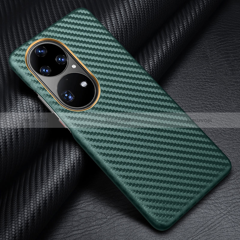 Luxury Carbon Fiber Twill Soft Case Cover for Huawei P50 Pro