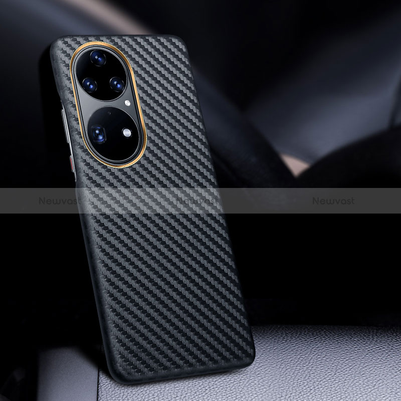 Luxury Carbon Fiber Twill Soft Case Cover for Huawei P50 Pro