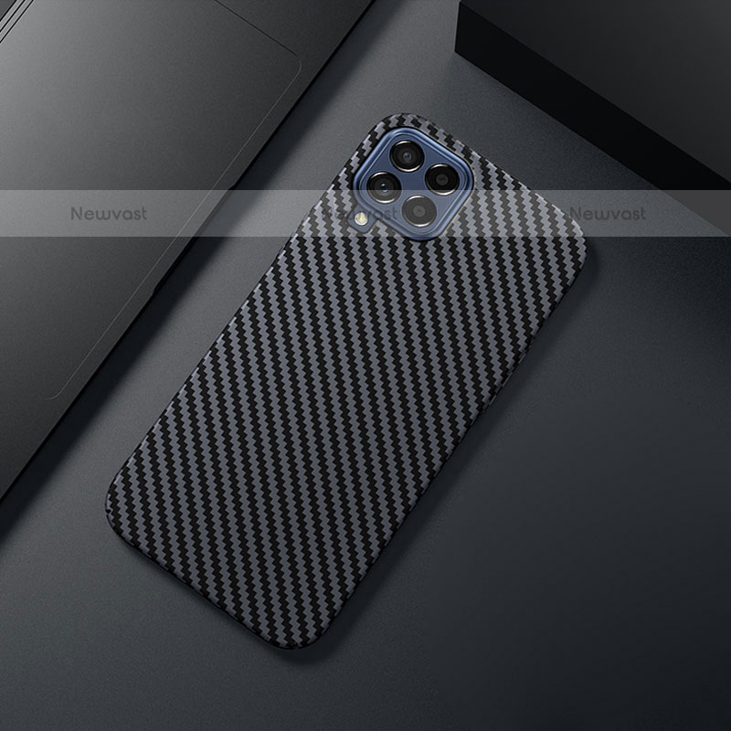 Luxury Carbon Fiber Twill Soft Case Cover for Samsung Galaxy M53 5G Black