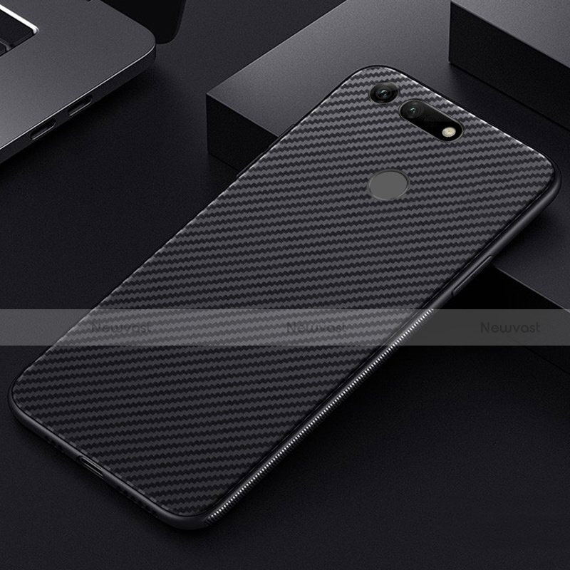 Luxury Carbon Fiber Twill Soft Case T01 for Huawei Honor View 20 Black