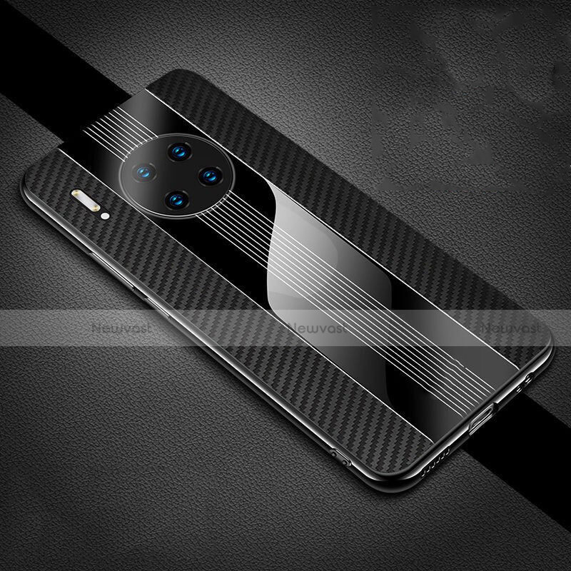 Luxury Carbon Fiber Twill Soft Case T01 for Huawei Mate 30 Black