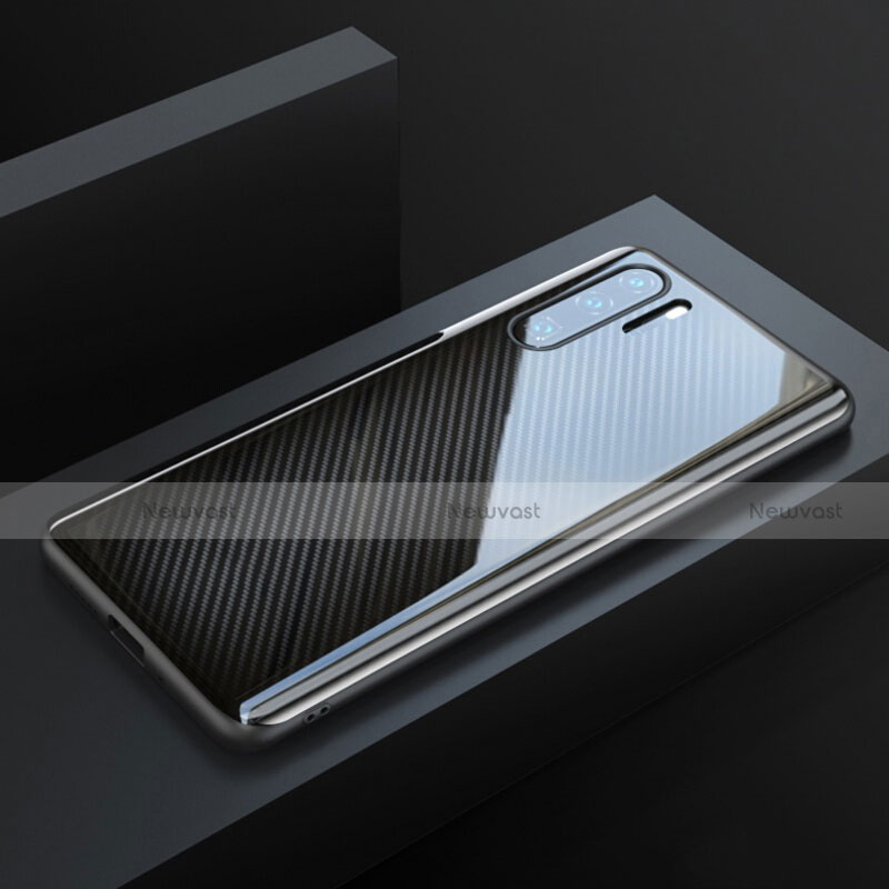Luxury Carbon Fiber Twill Soft Case T01 for Huawei P30 Pro Black