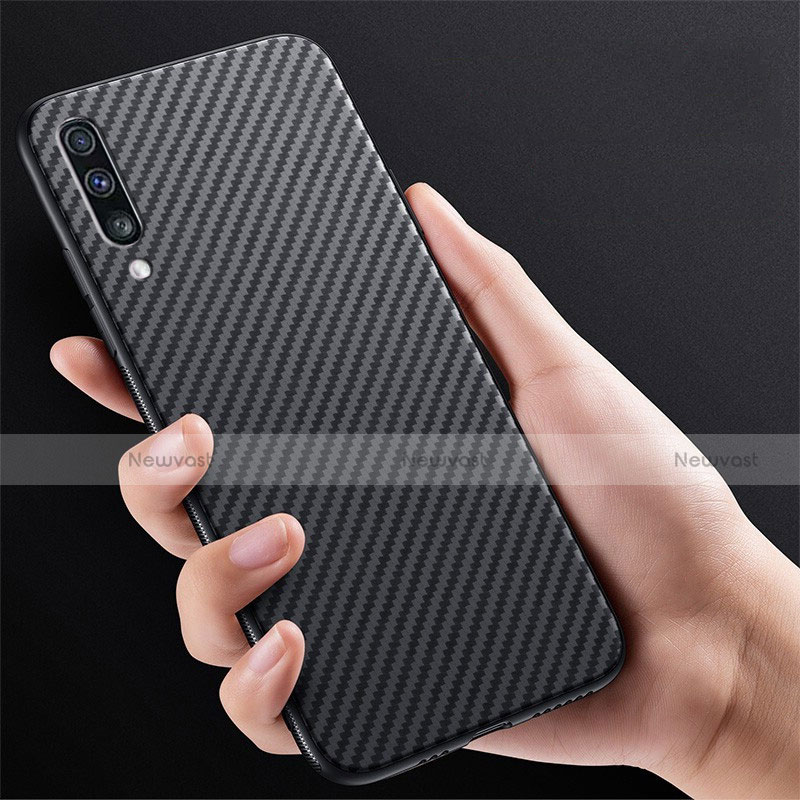 Luxury Carbon Fiber Twill Soft Case T01 for Samsung Galaxy A70S Black