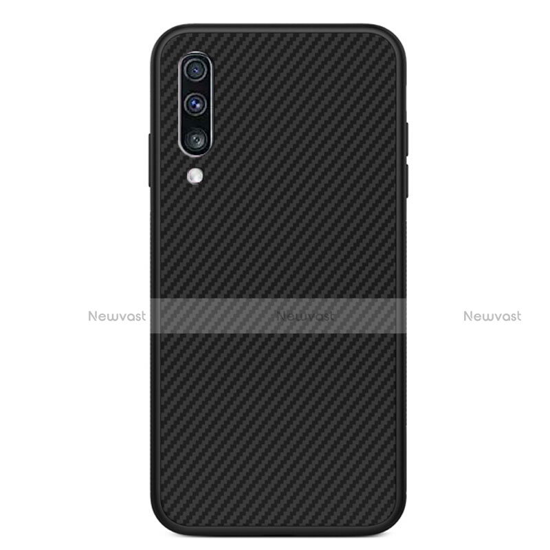 Luxury Carbon Fiber Twill Soft Case T01 for Samsung Galaxy A70S Black