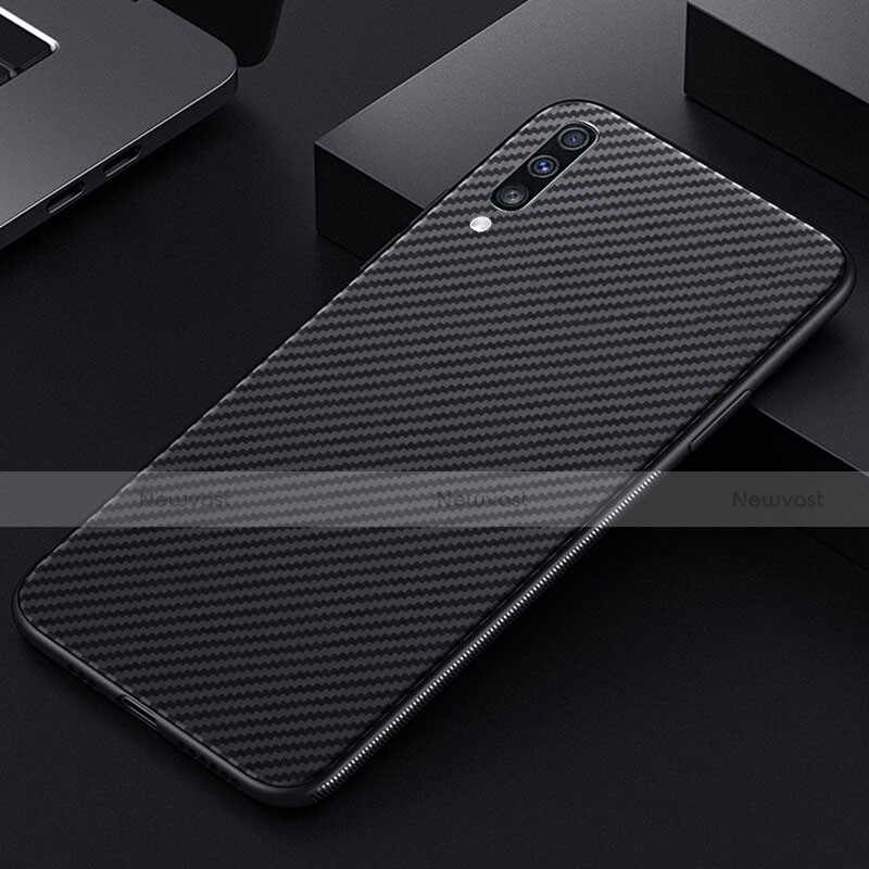 Luxury Carbon Fiber Twill Soft Case T01 for Samsung Galaxy A90 5G Black