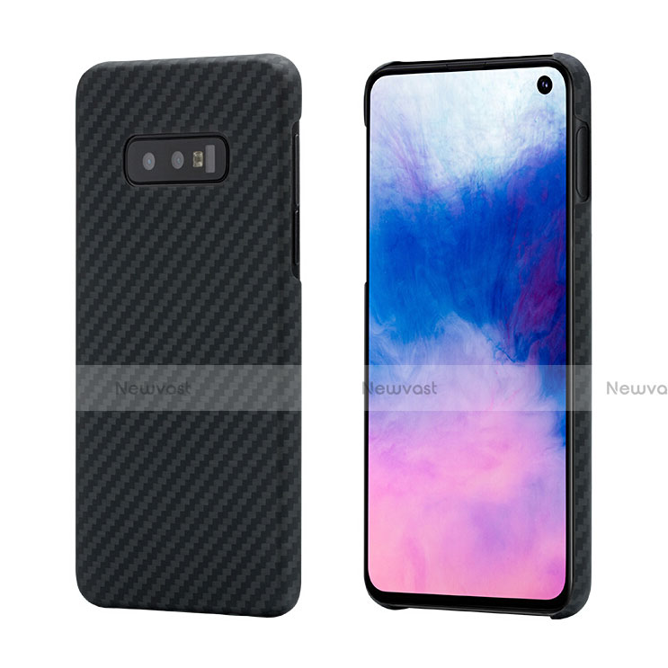 Luxury Carbon Fiber Twill Soft Case T01 for Samsung Galaxy S10e Black