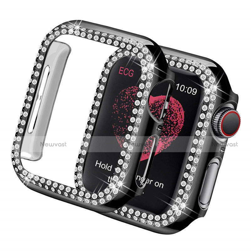 Luxury Diamond Bling Hard Case Cover for Apple iWatch 5 40mm Black