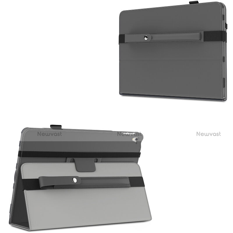 Luxury Leather Holder Elastic Detachable Cover for Apple Pencil Apple iPad Pro 9.7 Gray