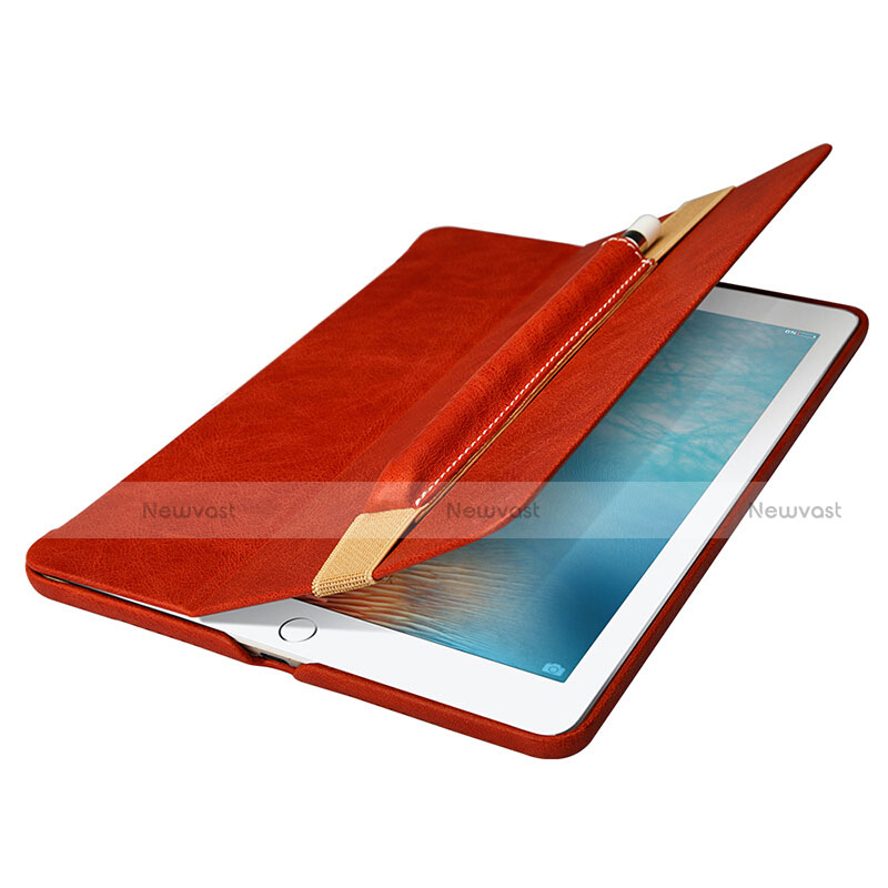 Luxury Leather Holder Elastic Detachable Cover P01 for Apple Pencil Apple iPad Pro 12.9 (2017) Red