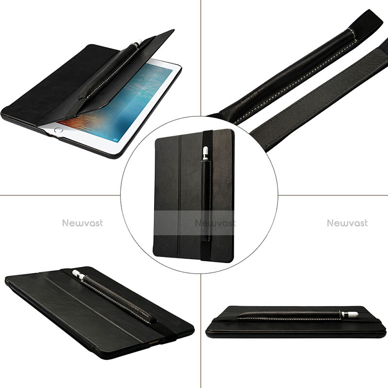 Luxury Leather Holder Elastic Detachable Cover P01 for Apple Pencil Apple iPad Pro 9.7 Black