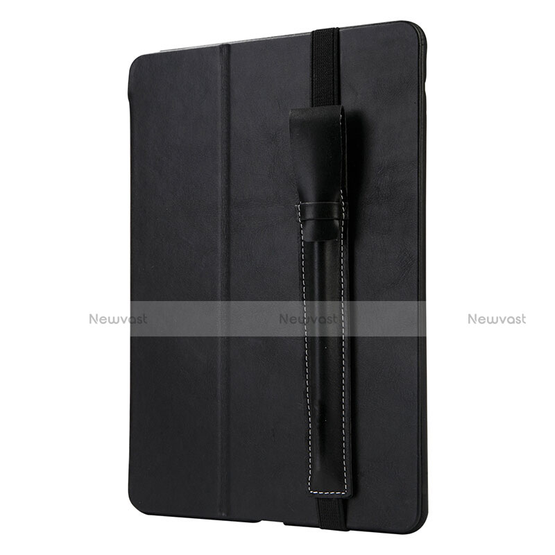 Luxury Leather Holder Elastic Detachable Cover P02 for Apple Pencil Apple iPad Pro 10.5 Black