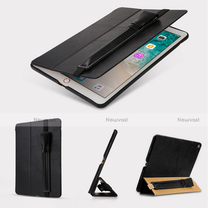 Luxury Leather Holder Elastic Detachable Cover P02 for Apple Pencil Apple iPad Pro 10.5 Black