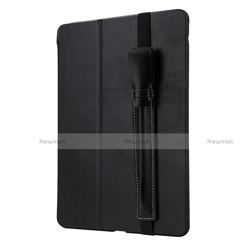 Luxury Leather Holder Elastic Detachable Cover P02 for Apple Pencil Apple iPad Pro 12.9 (2017) Black