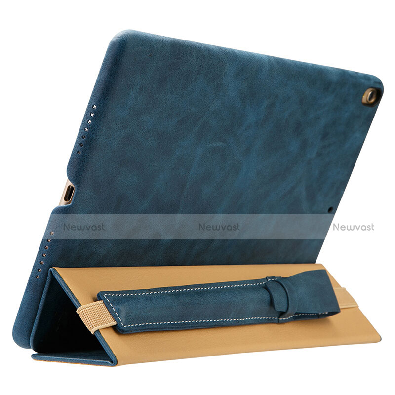 Luxury Leather Holder Elastic Detachable Cover P02 for Apple Pencil Apple iPad Pro 12.9 (2017) Blue