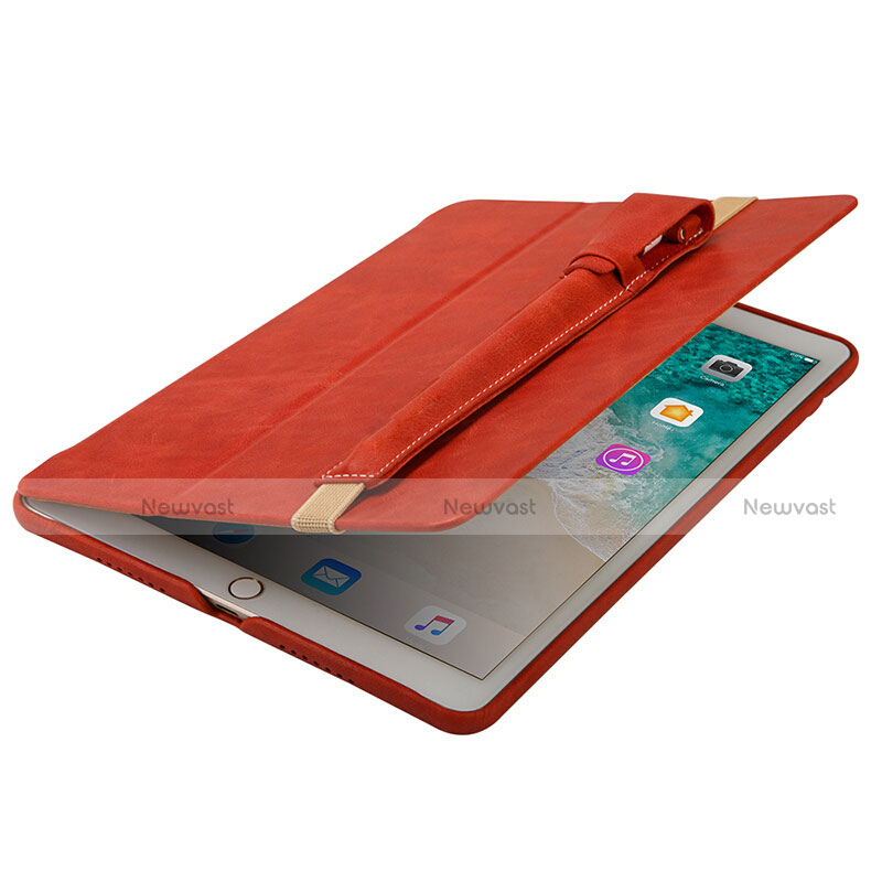 Luxury Leather Holder Elastic Detachable Cover P02 for Apple Pencil Apple iPad Pro 12.9 (2017) Red