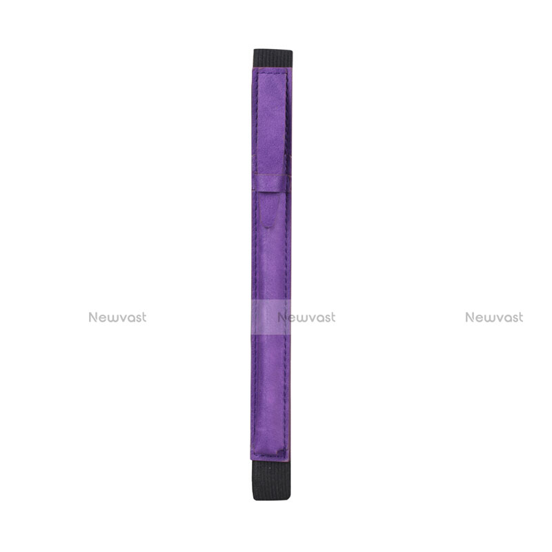 Luxury Leather Holder Elastic Detachable Cover P03 for Apple Pencil Apple iPad Pro 10.5 Purple