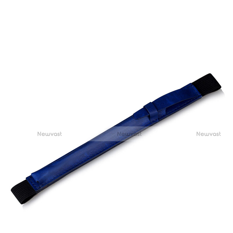 Luxury Leather Holder Elastic Detachable Cover P03 for Apple Pencil Apple iPad Pro 9.7 Blue