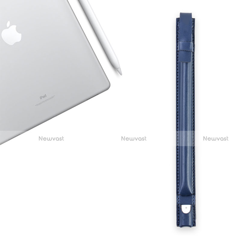 Luxury Leather Holder Elastic Detachable Cover P04 for Apple Pencil Apple iPad Pro 10.5 Blue