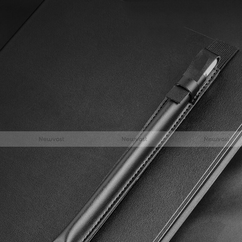 Luxury Leather Holder Elastic Detachable Cover P04 for Apple Pencil Apple iPad Pro 12.9 (2017) Black