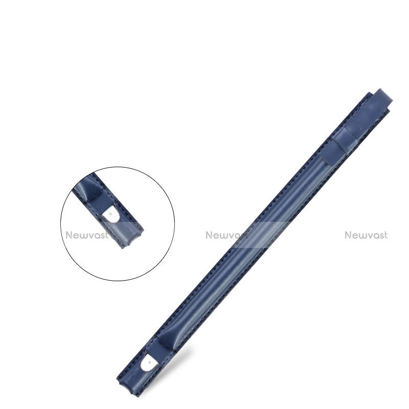 Luxury Leather Holder Elastic Detachable Cover P04 for Apple Pencil Apple iPad Pro 12.9 Blue