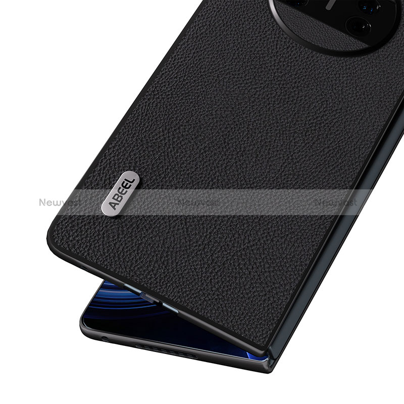 Luxury Leather Matte Finish and Plastic Back Cover Case B08H for Huawei Mate X5