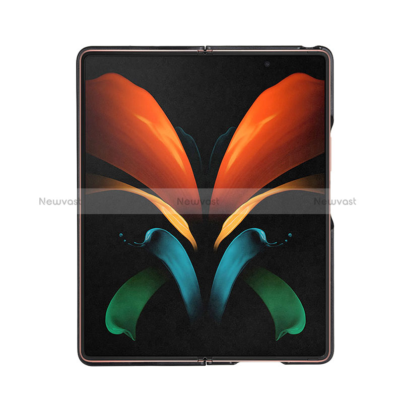 Luxury Leather Matte Finish and Plastic Back Cover Case BH3 for Samsung Galaxy Z Fold2 5G