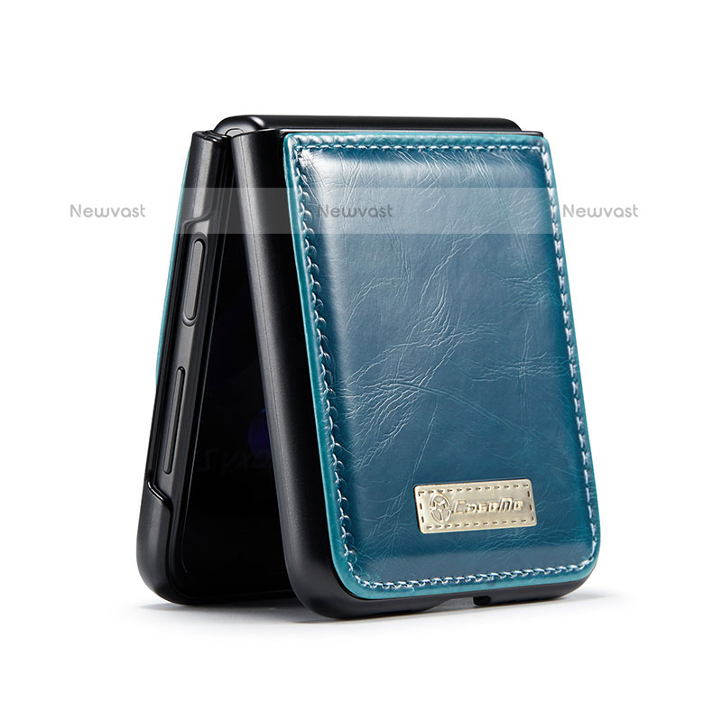 Luxury Leather Matte Finish and Plastic Back Cover Case CS1 for Samsung Galaxy Z Flip3 5G