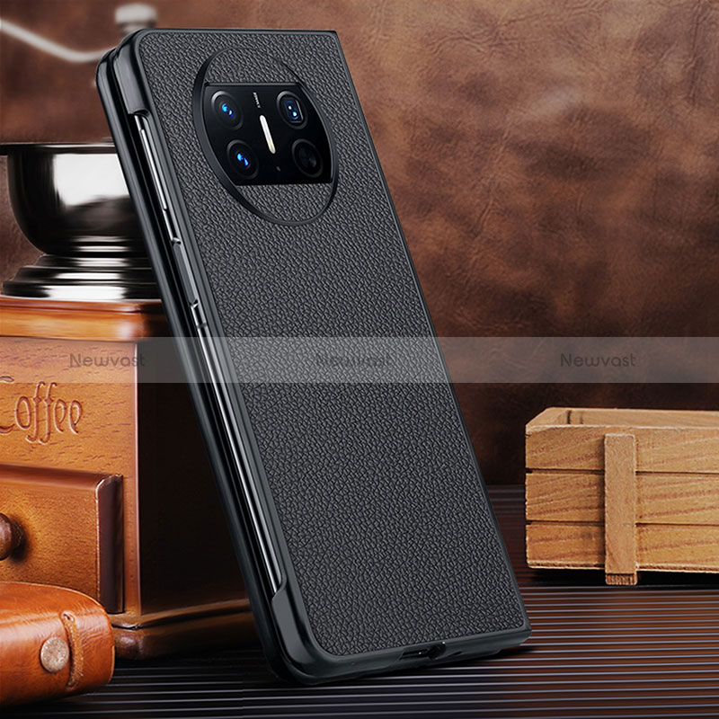 Luxury Leather Matte Finish and Plastic Back Cover Case DL1 for Huawei Mate X3