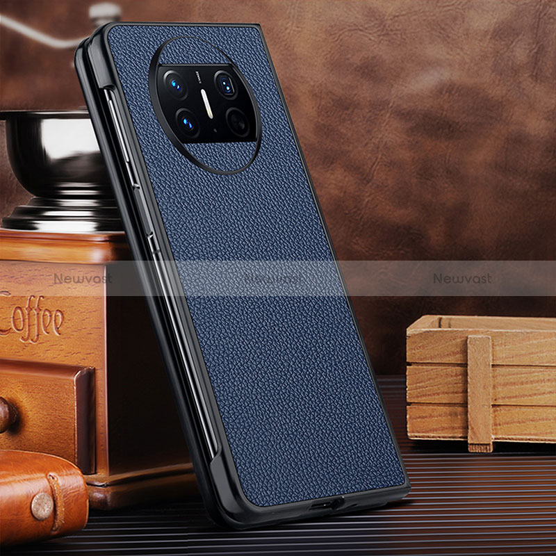 Luxury Leather Matte Finish and Plastic Back Cover Case DL1 for Huawei Mate X5