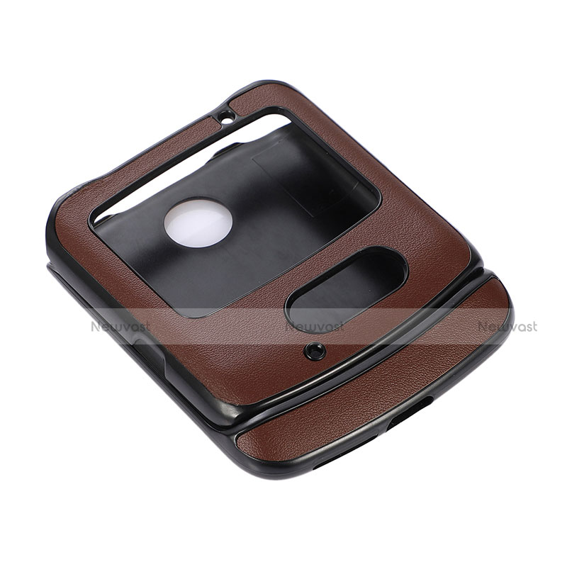 Luxury Leather Matte Finish and Plastic Back Cover Case for Motorola Moto RAZR (2022) 5G