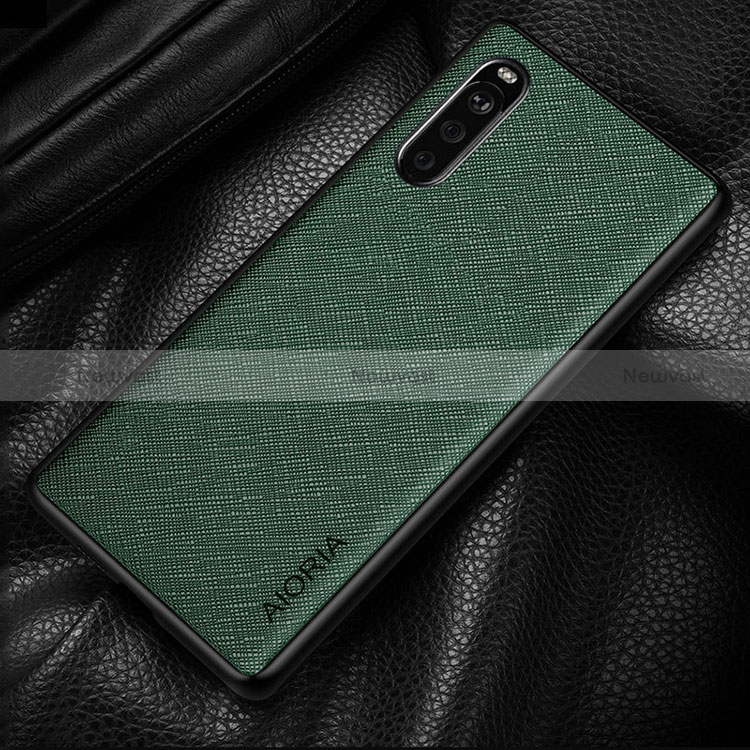 Luxury Leather Matte Finish and Plastic Back Cover Case for Sony Xperia 10 III SOG04