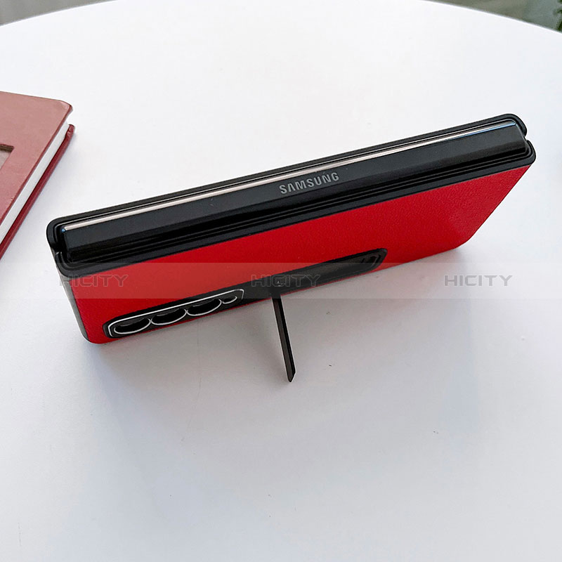 Luxury Leather Matte Finish and Plastic Back Cover Case L09 for Samsung Galaxy Z Fold4 5G