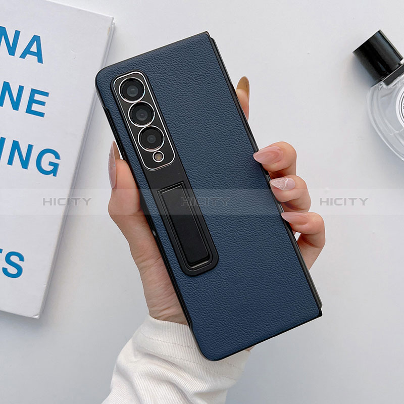 Luxury Leather Matte Finish and Plastic Back Cover Case L09 for Samsung Galaxy Z Fold4 5G