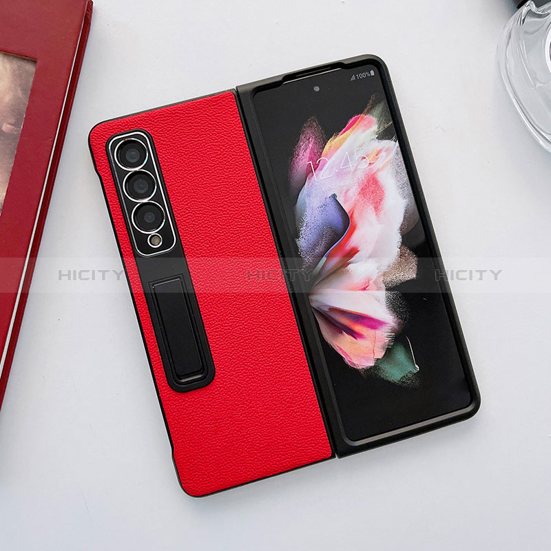 Luxury Leather Matte Finish and Plastic Back Cover Case L09 for Samsung Galaxy Z Fold4 5G