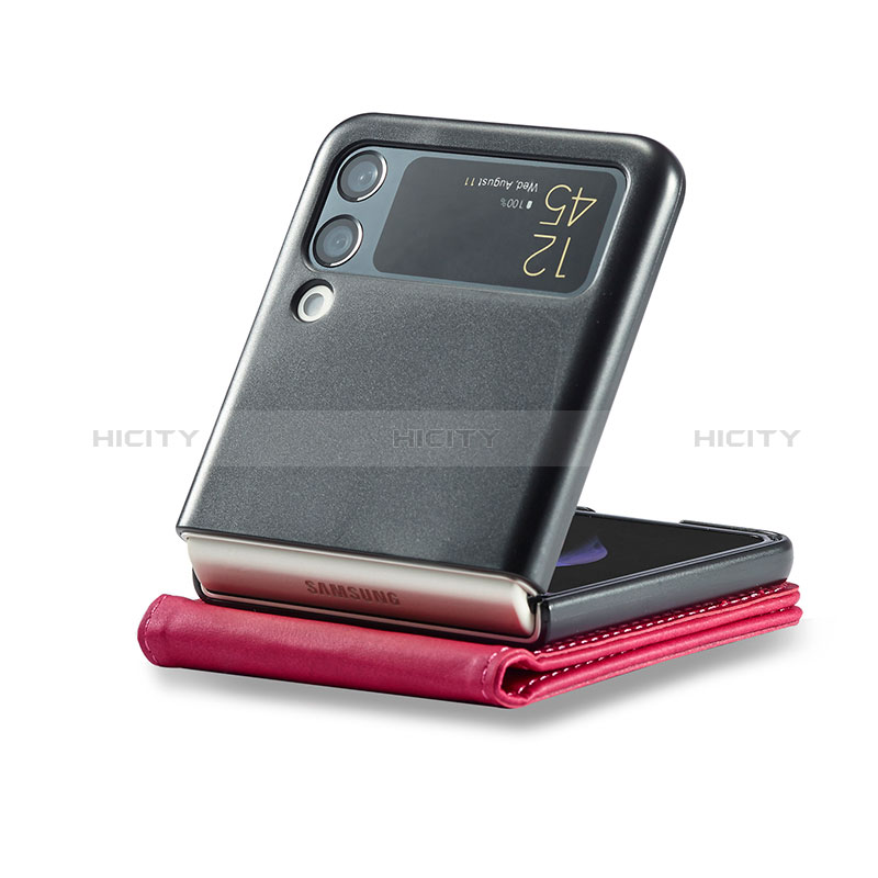 Luxury Leather Matte Finish and Plastic Back Cover Case LC2 for Samsung Galaxy Z Flip4 5G
