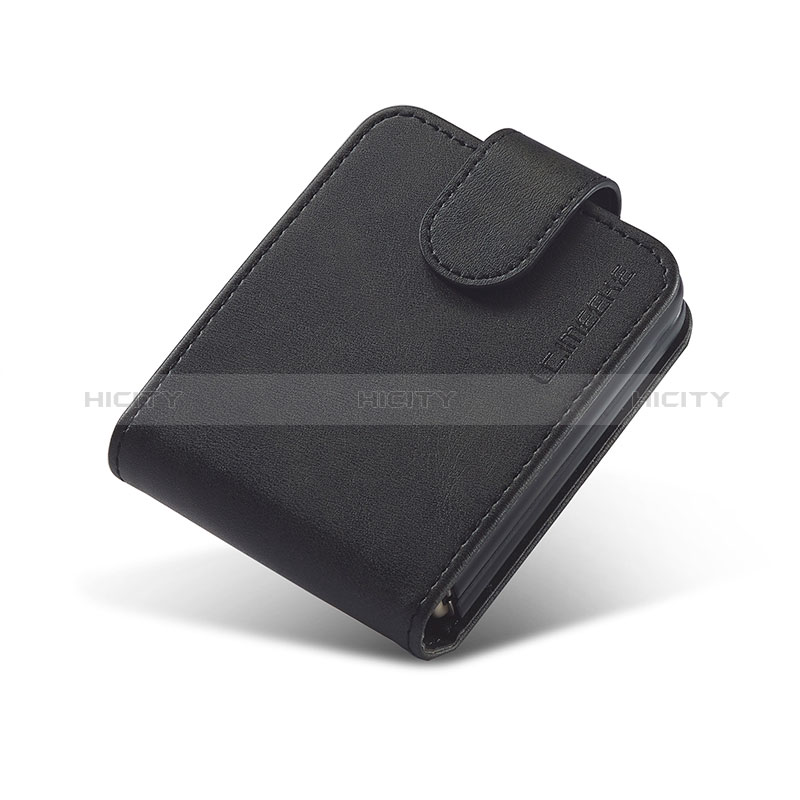 Luxury Leather Matte Finish and Plastic Back Cover Case LC2 for Samsung Galaxy Z Flip4 5G