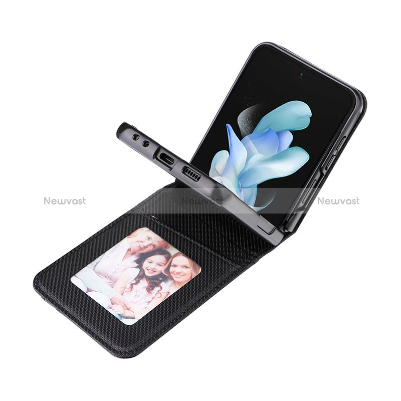 Luxury Leather Matte Finish and Plastic Back Cover Case LZ1 for Samsung Galaxy Z Flip5 5G