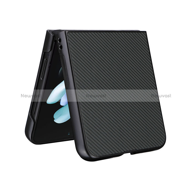 Luxury Leather Matte Finish and Plastic Back Cover Case LZ3 for Samsung Galaxy Z Flip5 5G