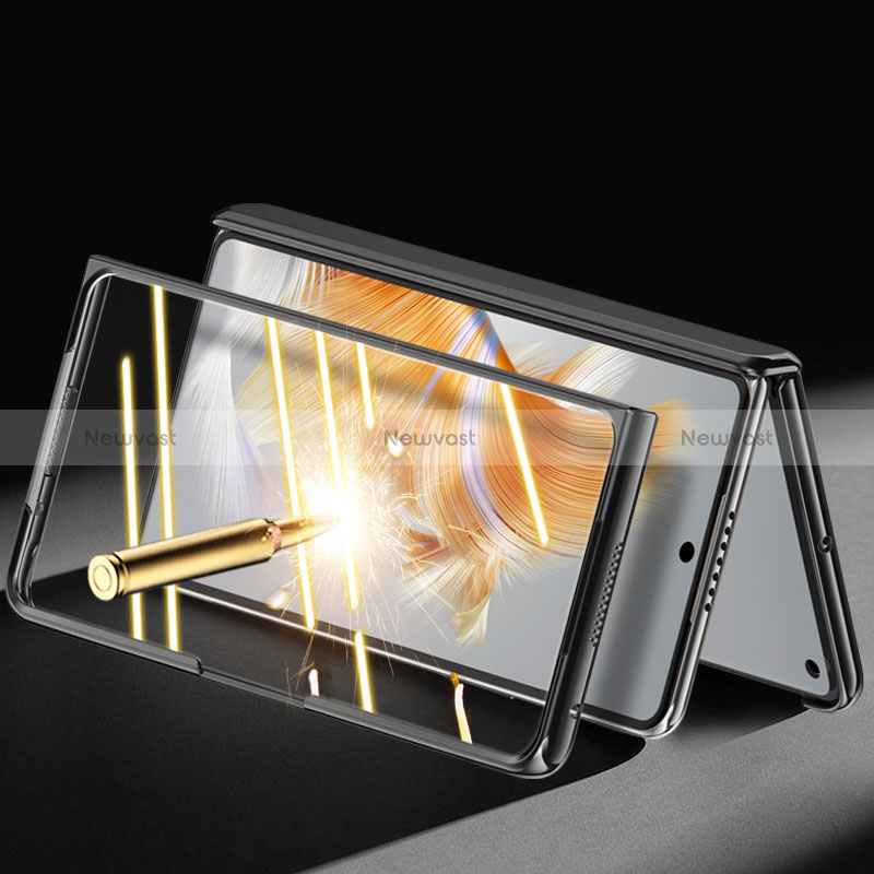 Luxury Leather Matte Finish and Plastic Back Cover Case QK1 for Huawei Mate X3