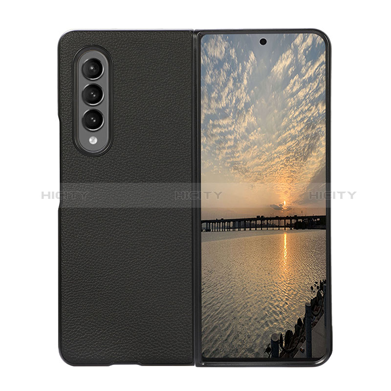 Luxury Leather Matte Finish and Plastic Back Cover Case R08 for Samsung Galaxy Z Fold4 5G