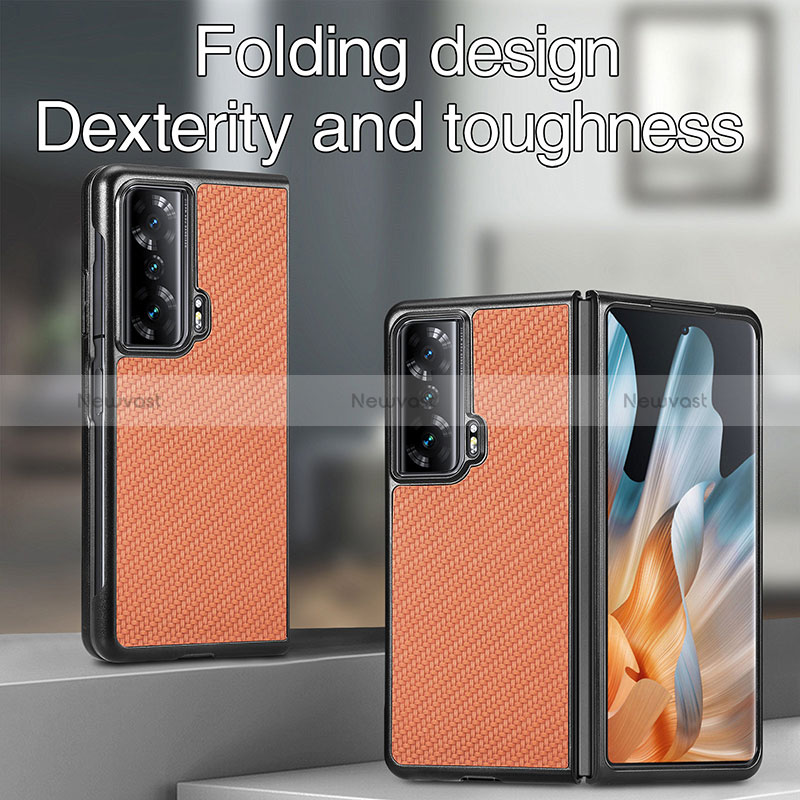 Luxury Leather Matte Finish and Plastic Back Cover Case S01D for Huawei Honor Magic Vs Ultimate 5G