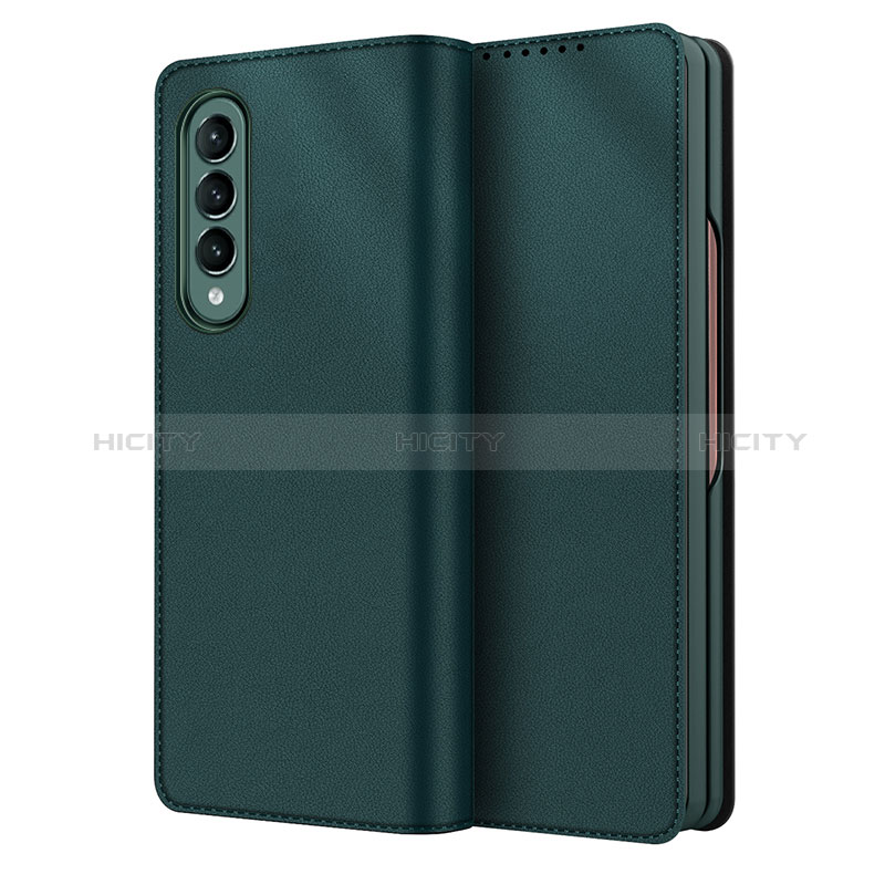 Luxury Leather Matte Finish and Plastic Back Cover Case S03 for Samsung Galaxy Z Fold4 5G