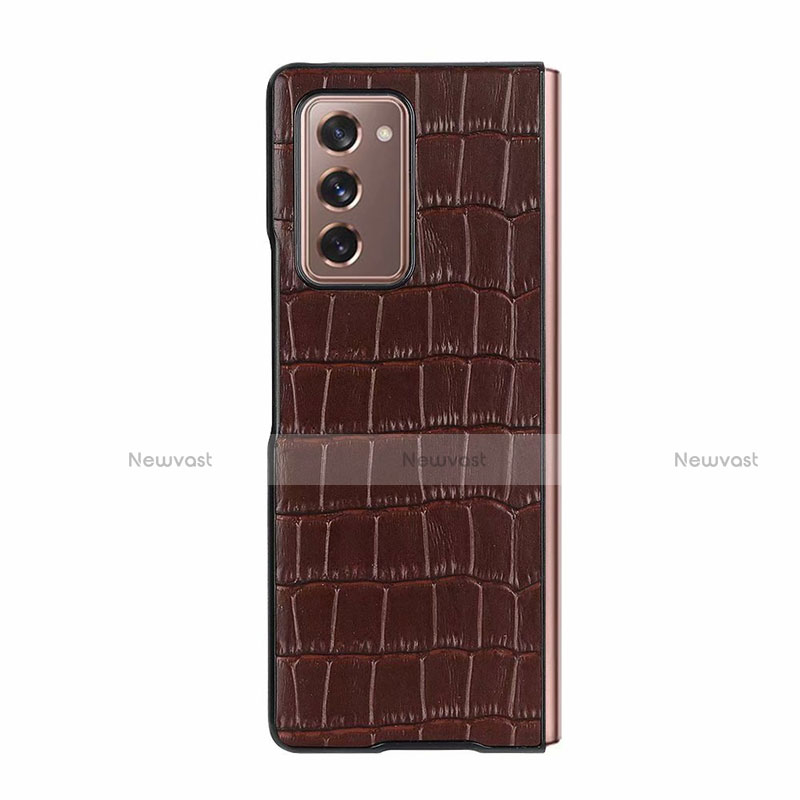 Luxury Leather Snap On Case Cover S02 for Samsung Galaxy Z Fold2 5G
