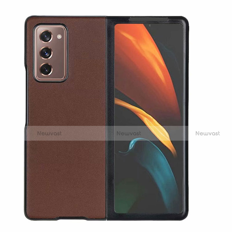 Luxury Leather Snap On Case Cover S03 for Samsung Galaxy Z Fold2 5G