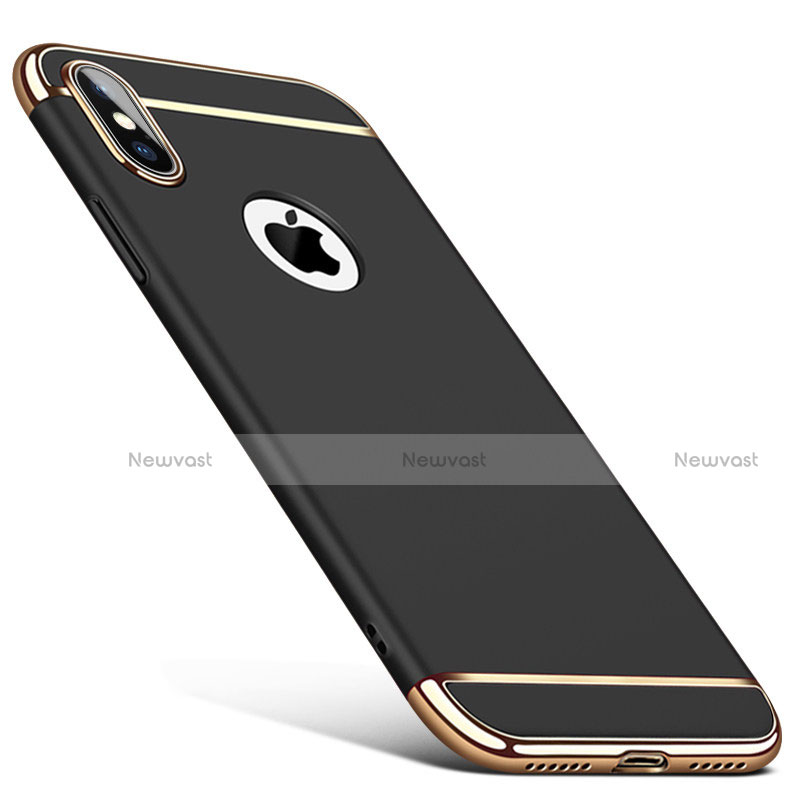 Luxury Metal Frame and Plastic Back Case C01 for Apple iPhone X Black