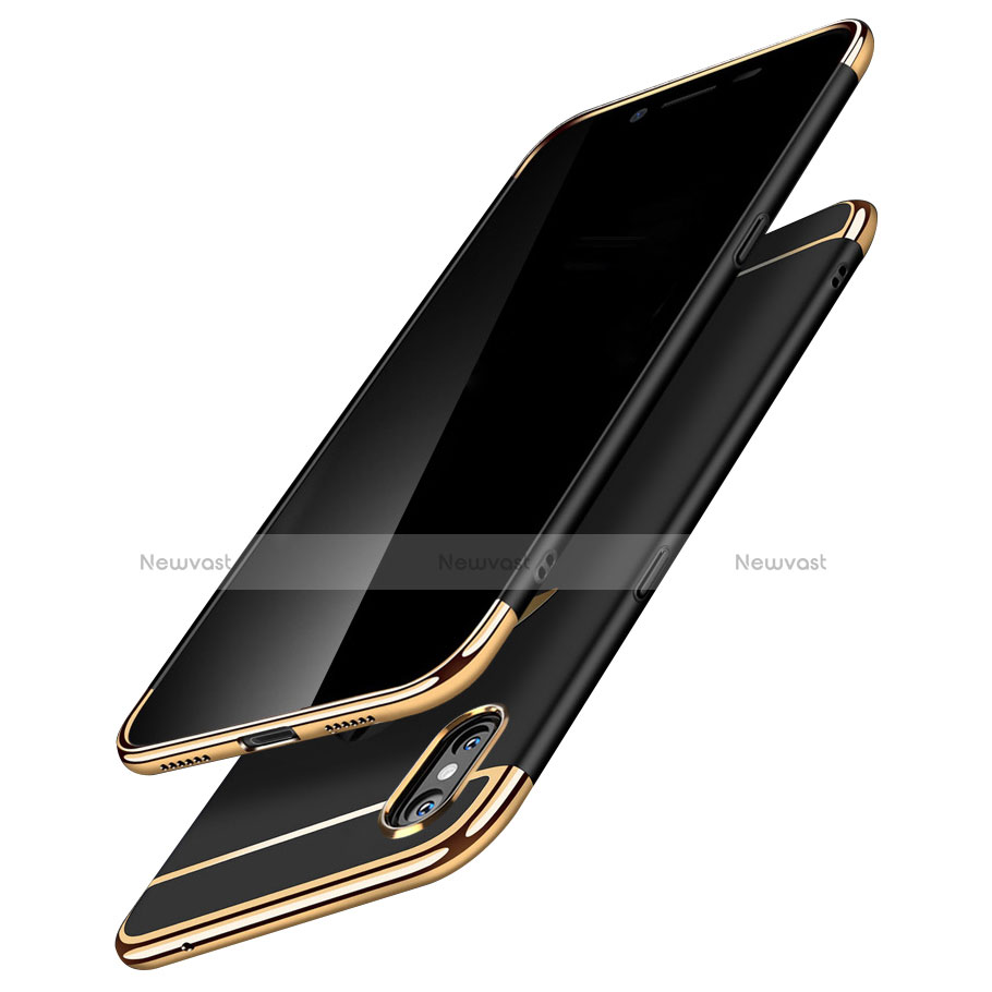 Luxury Metal Frame and Plastic Back Case C01 for Apple iPhone Xs Black