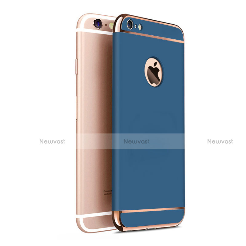 Luxury Metal Frame and Plastic Back Case for Apple iPhone 6S Blue